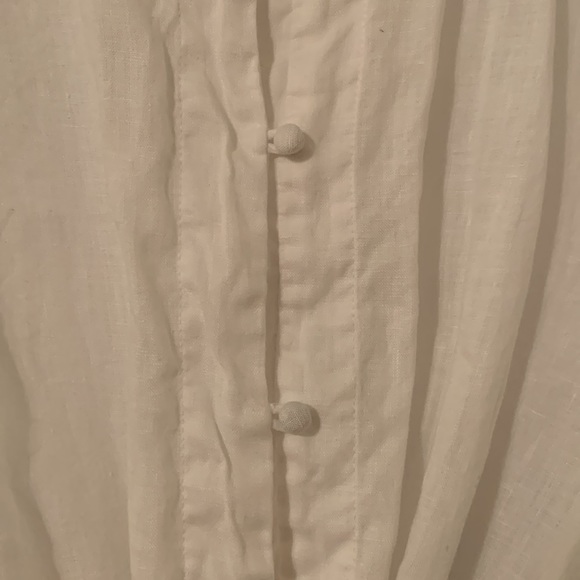 Vince Camuto linen short-sleeve tie top - Picture 3 of 5